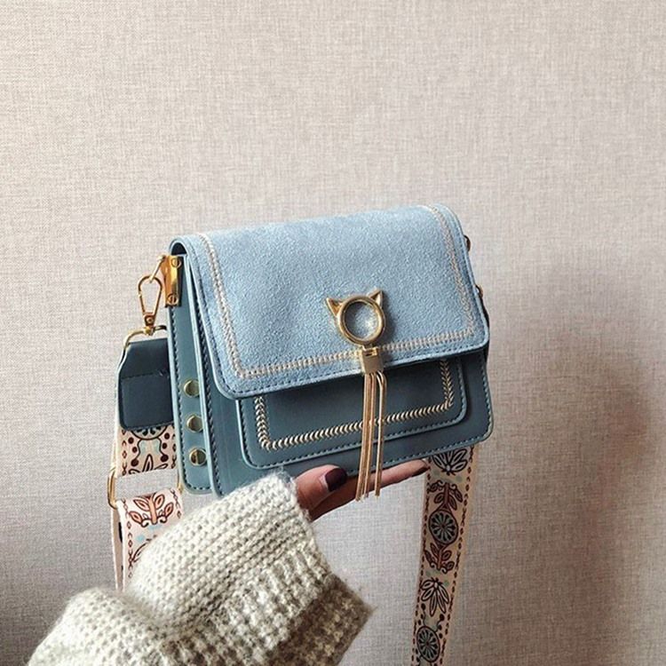 Magnetisk Snap-Rektangel Crossbody-Vesker