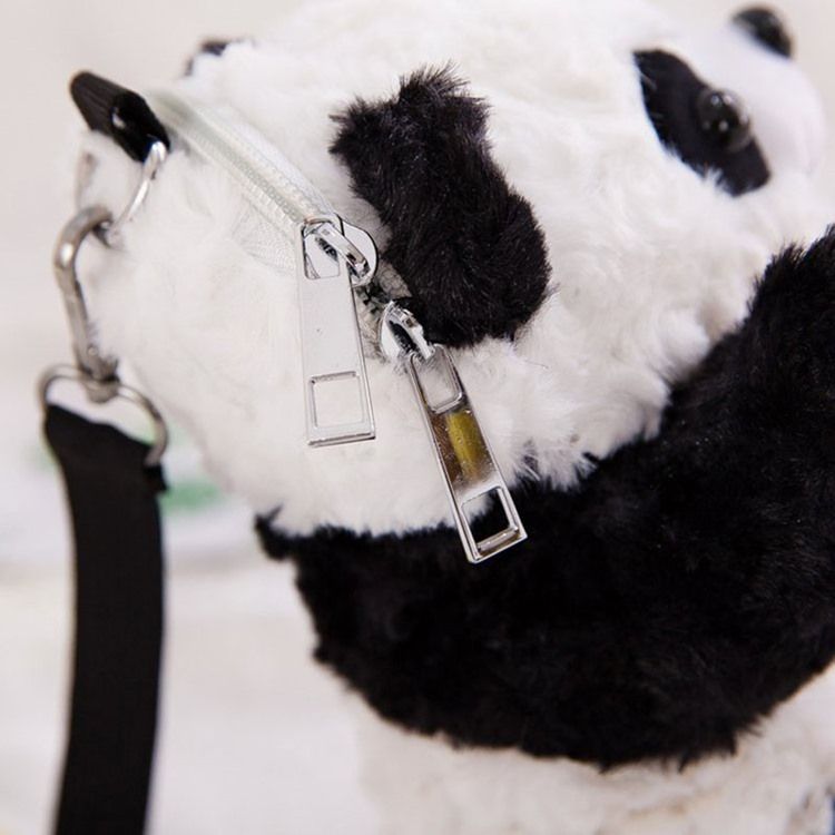 Nylon Panda Crossbody-Vesker