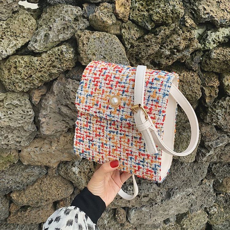 Perler Rektangulære Crossbody-Vesker