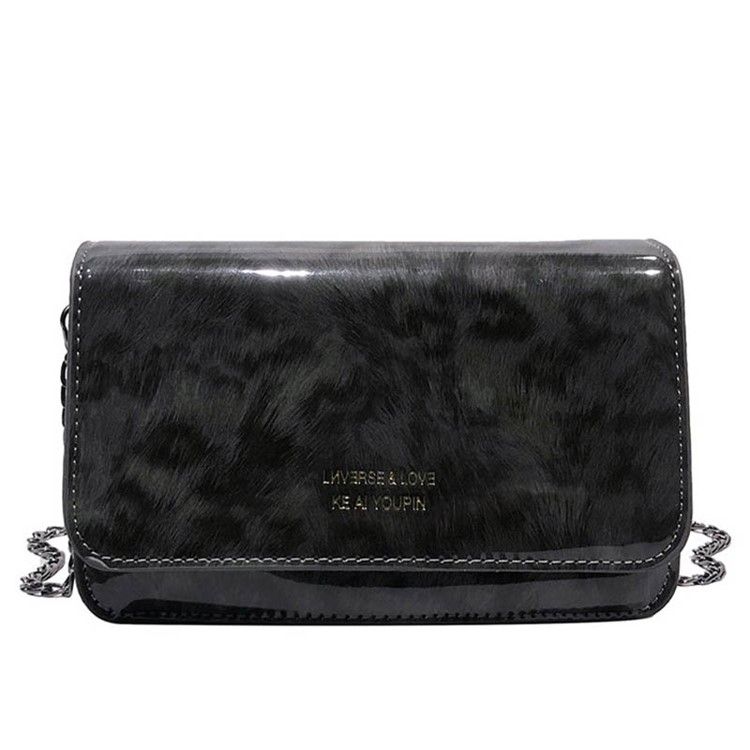 Pu-Kjede Med Leopardtrykk Crossbody-Veske