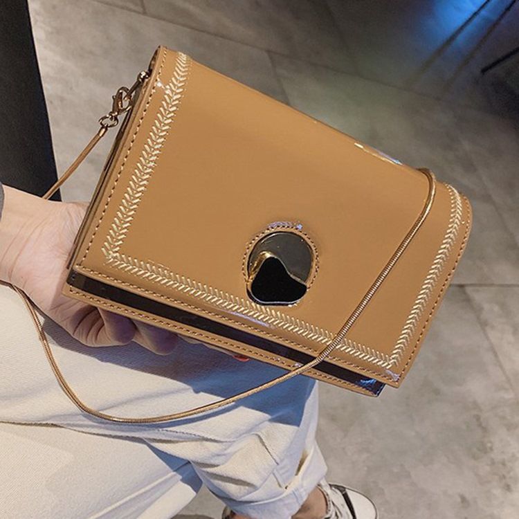 Pu-Lås Rektangelkjede Crossbody-Vesker