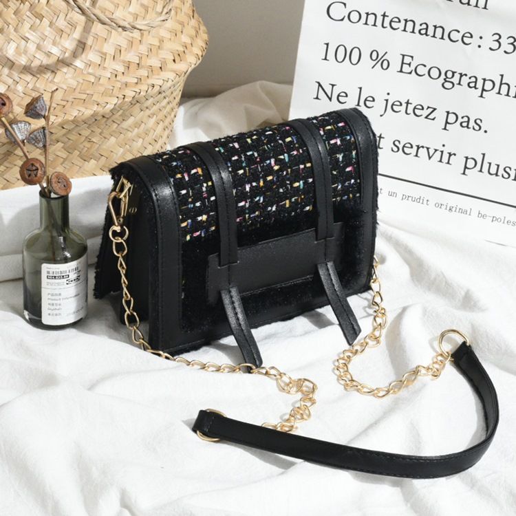 Rutet Kjede Japansk Rektangel Crossbody-Vesker