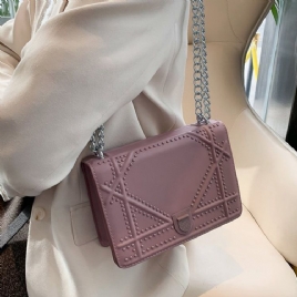 Tråd Pu Geometric Flap Crossbody-Vesker