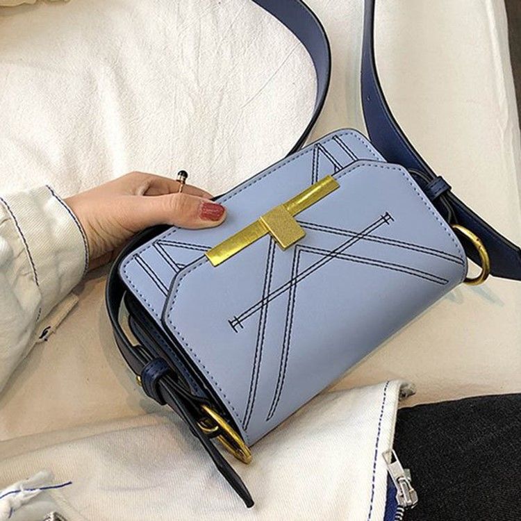 Tråd Pu Rektangel Crossbody Bag