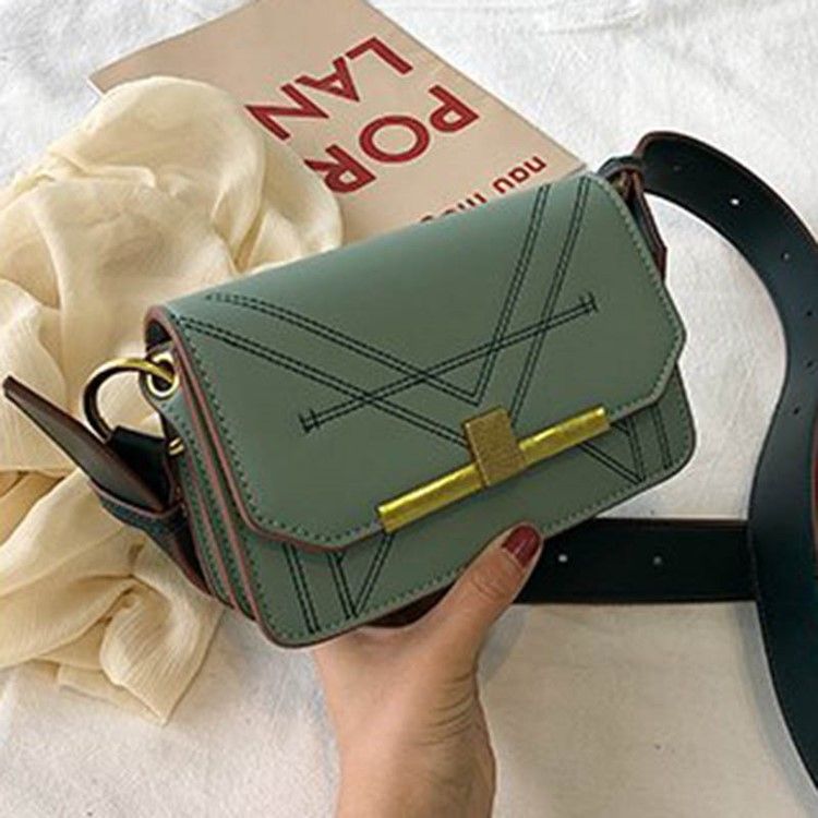 Tråd Pu Rektangel Crossbody Bag