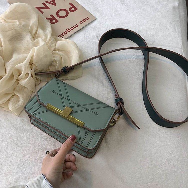 Tråd Pu Rektangel Crossbody Bag