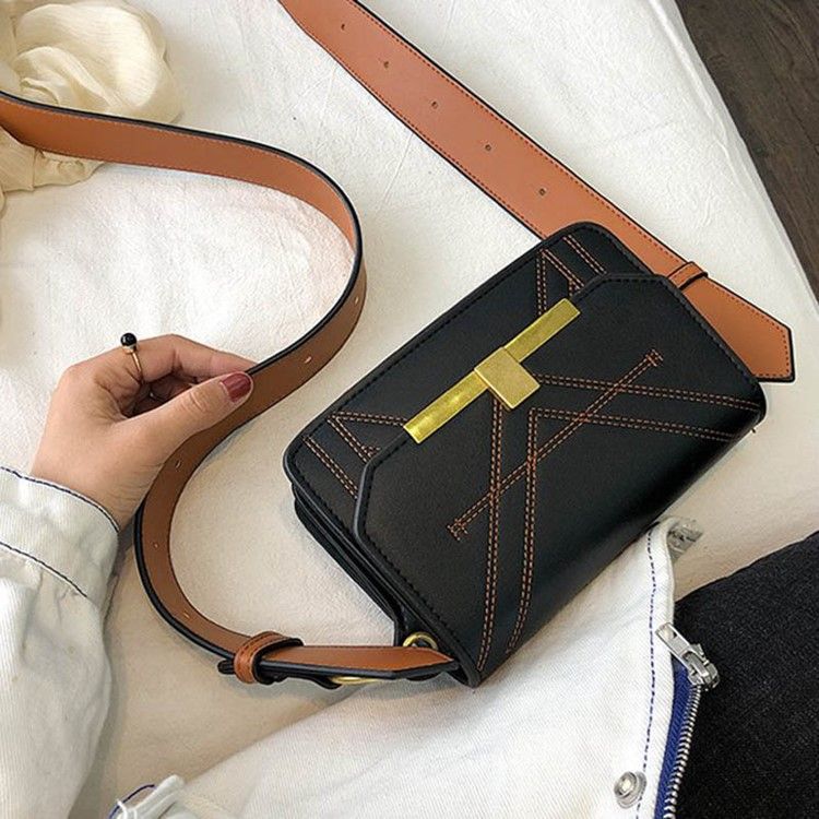 Tråd Pu Rektangel Crossbody Bag