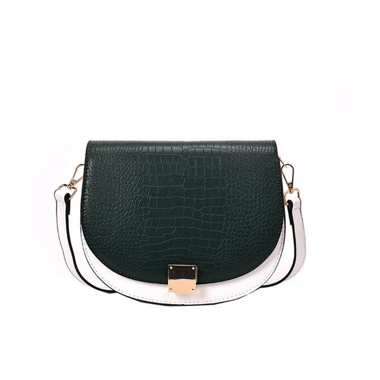 Tråd Pu Sadel Tofarget Crossbody Bag