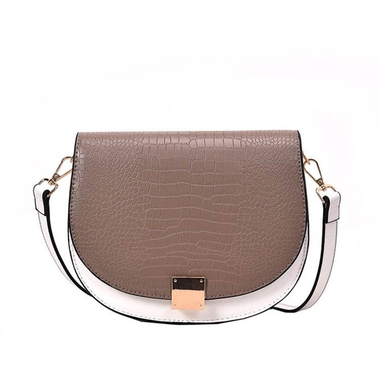 Tråd Pu Sadel Tofarget Crossbody Bag