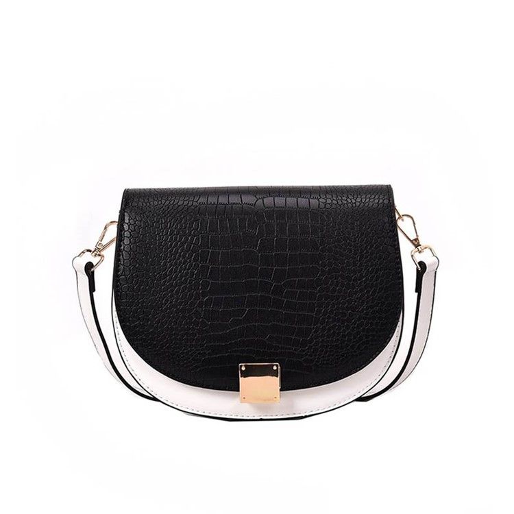 Tråd Pu Sadel Tofarget Crossbody Bag