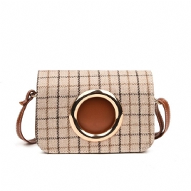 Trendy Pledd Crossbody-Veske For Kvinner