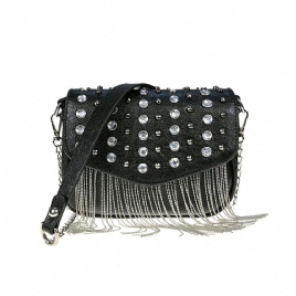 Vanlige Pu-Diamant-Rektangel-Crossbody-Vesker