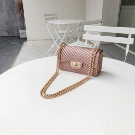 Vanlige Pu Rektangulære Crossbody-Vesker