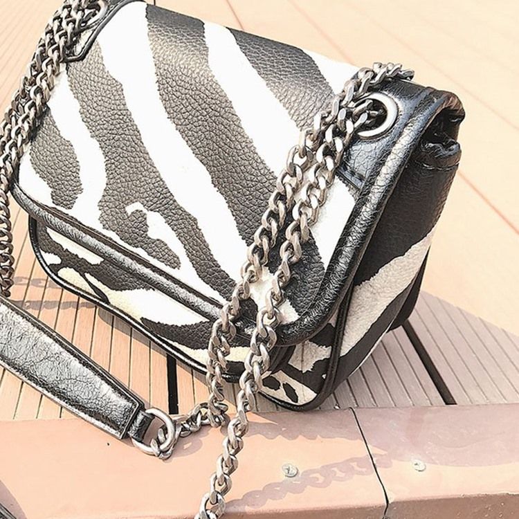 Zebra Stripe Crossbody Bag