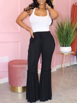 Bukse Color Block Western Bellbottoms Todelt Sett For Kvinner