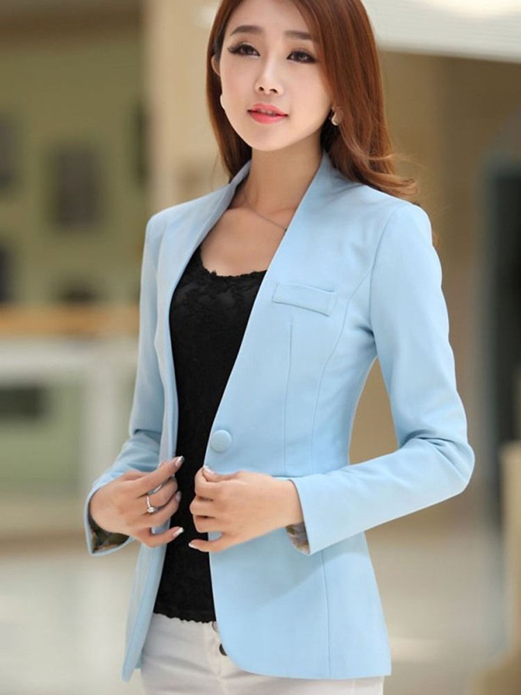 Enkel Candy Color Langermet Blazer