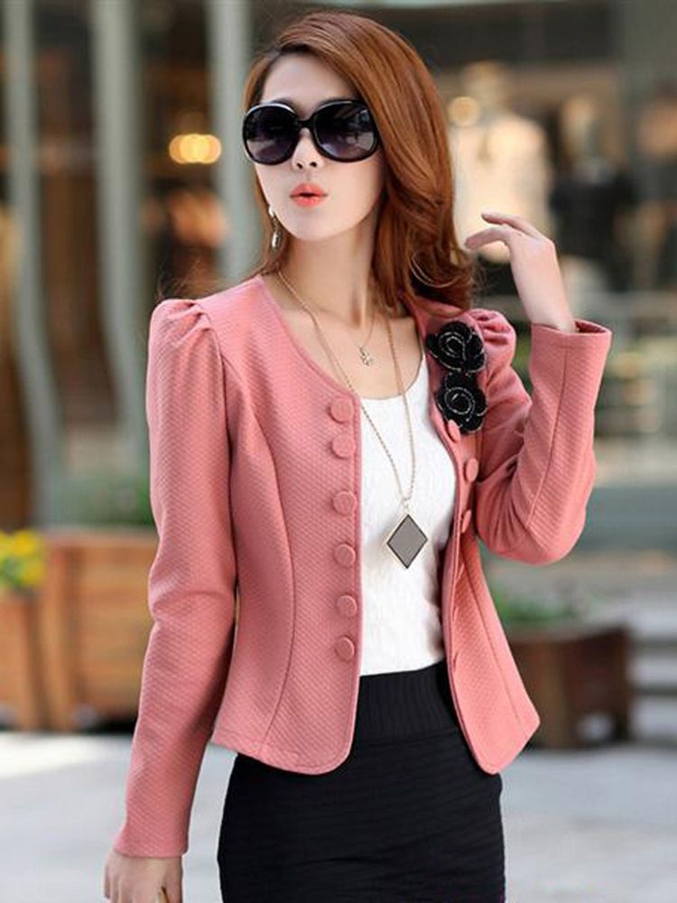 Retro Slim Double-Breasted Cardigan Fancy Blazer