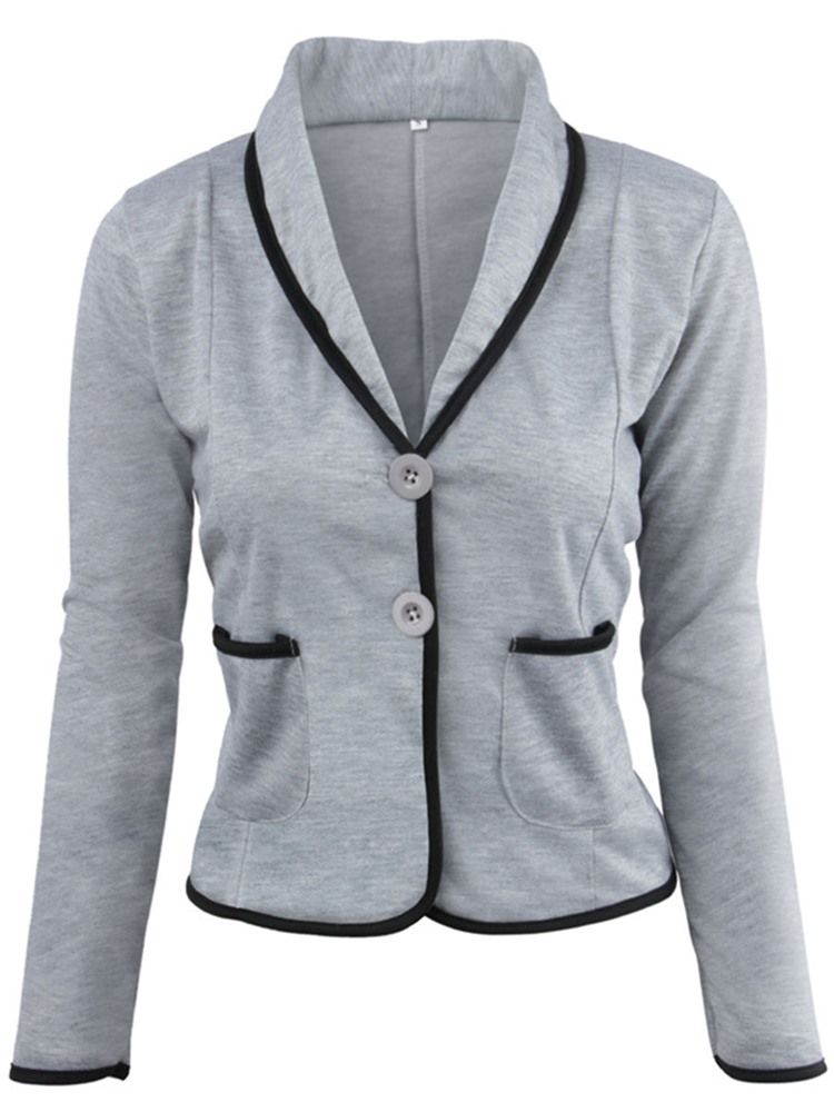 Single-Breasted Langermet Standard Fall Casual Dame Blazer