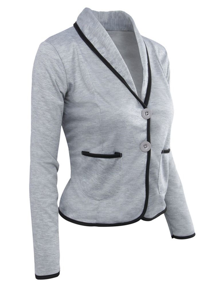 Single-Breasted Langermet Standard Fall Casual Dame Blazer