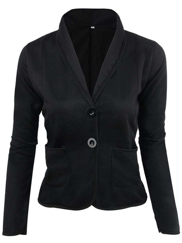 Single-Breasted Langermet Standard Fall Casual Dame Blazer