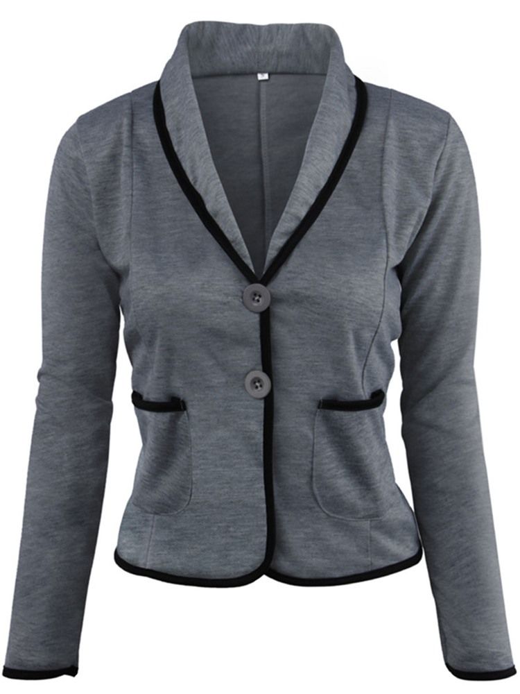 Single-Breasted Langermet Standard Fall Casual Dame Blazer