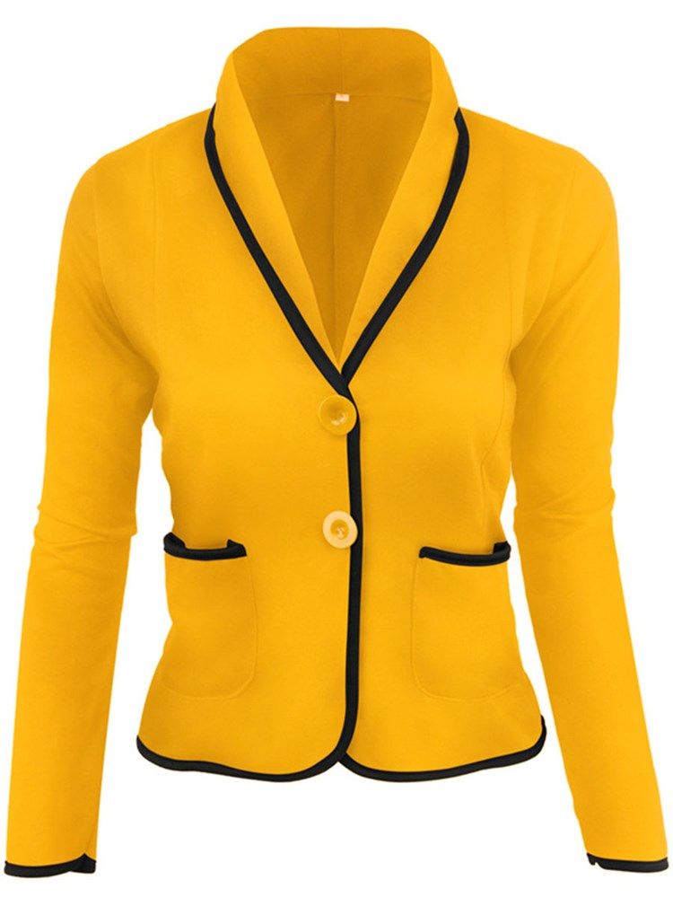 Single-Breasted Langermet Standard Fall Casual Dame Blazer