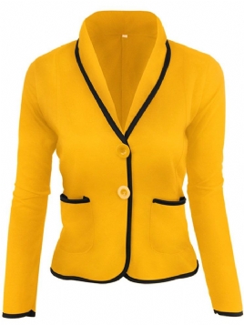 Single-Breasted Langermet Standard Fall Casual Dame Blazer