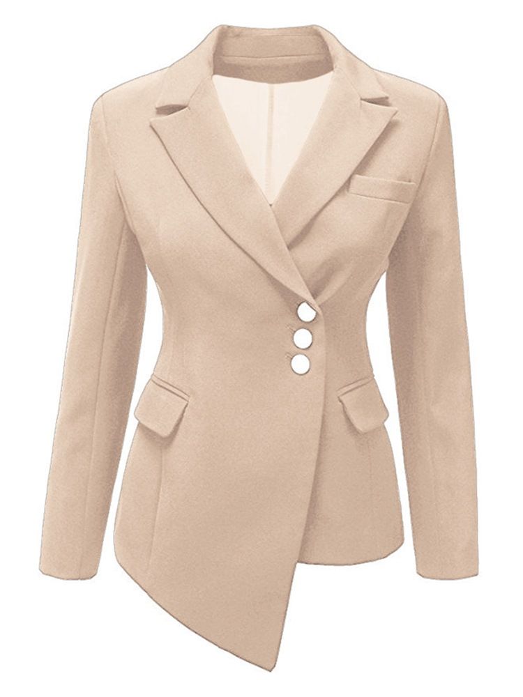 Vanlig Jakkeslag Asymmetrisk Blazer