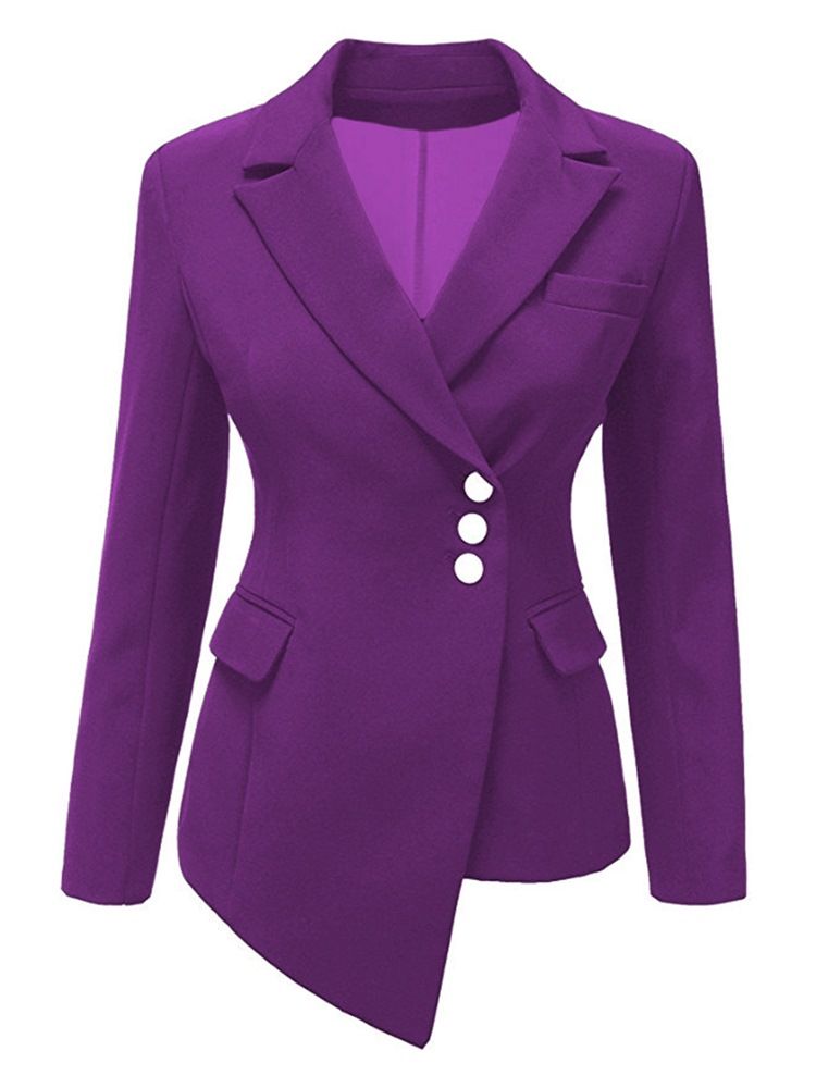 Vanlig Jakkeslag Asymmetrisk Blazer