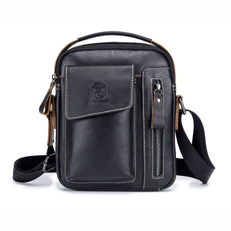 Europeiske Square Crossbody-Vesker I Vanlig Skinn