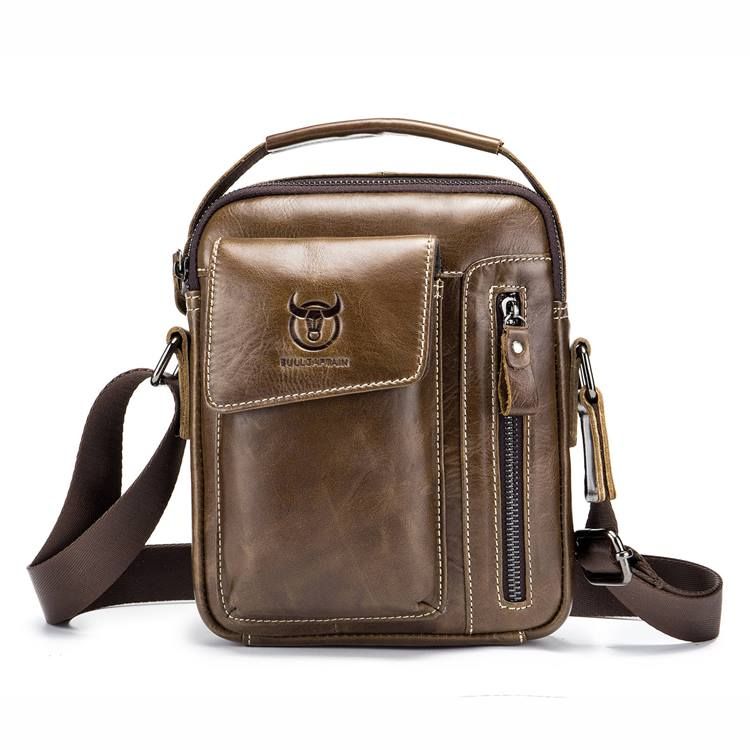 Europeiske Square Crossbody-Vesker I Vanlig Skinn