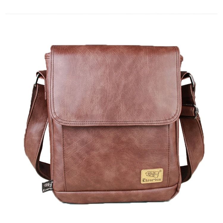 Pu-Tråd Vanlig Firkantet Crossbody-Vesker For Menn