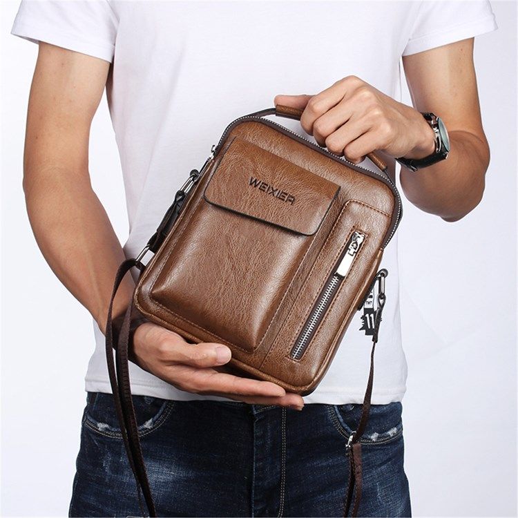 Vanlige Europeiske Pu Square Crossbody-Vesker