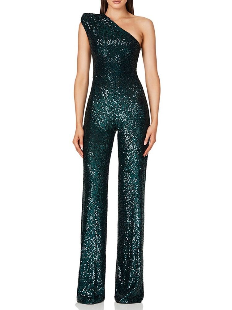 Asymmetrisk Vanlig Western Slim Straight Jumpsuit