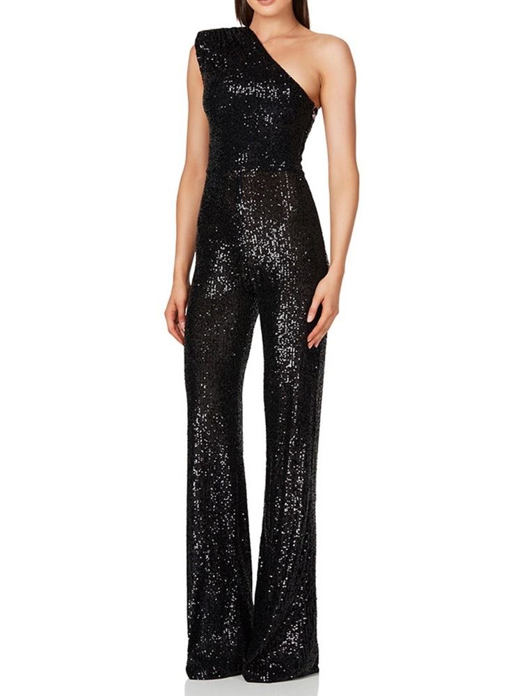 Asymmetrisk Vanlig Western Slim Straight Jumpsuit