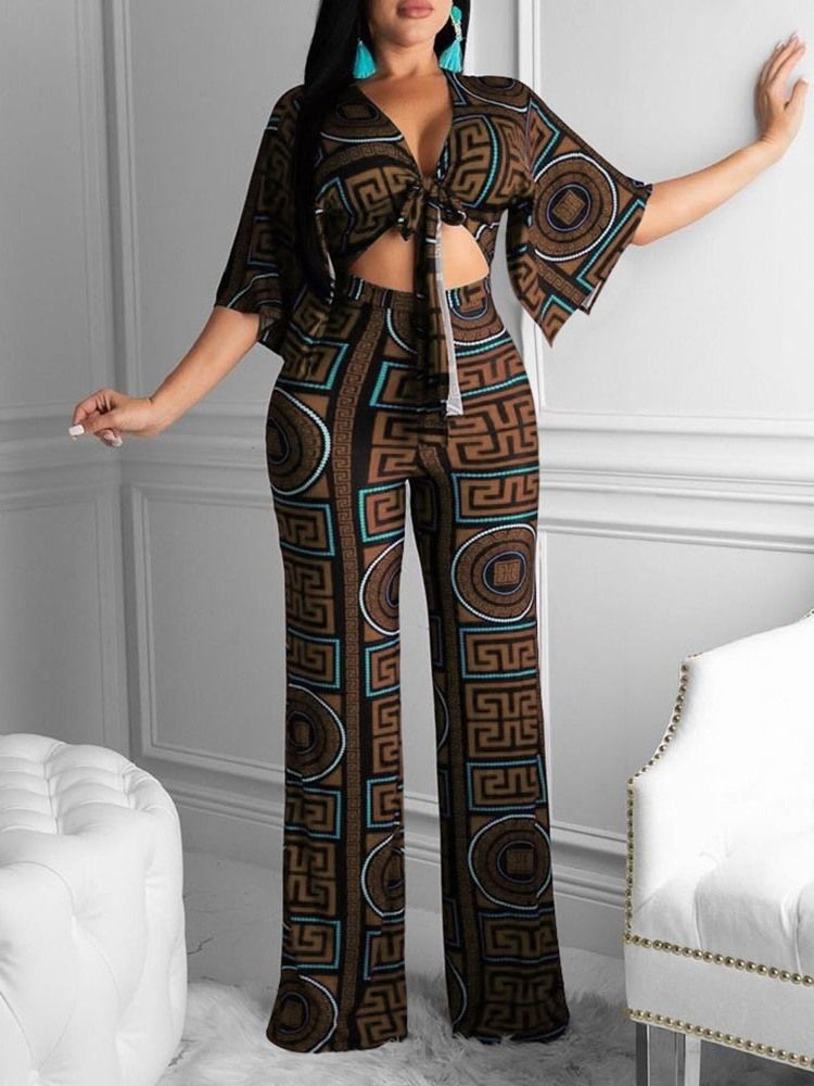 Full Lengde Mote Hollow Mid Waist Løs Jumpsuit For Kvinner