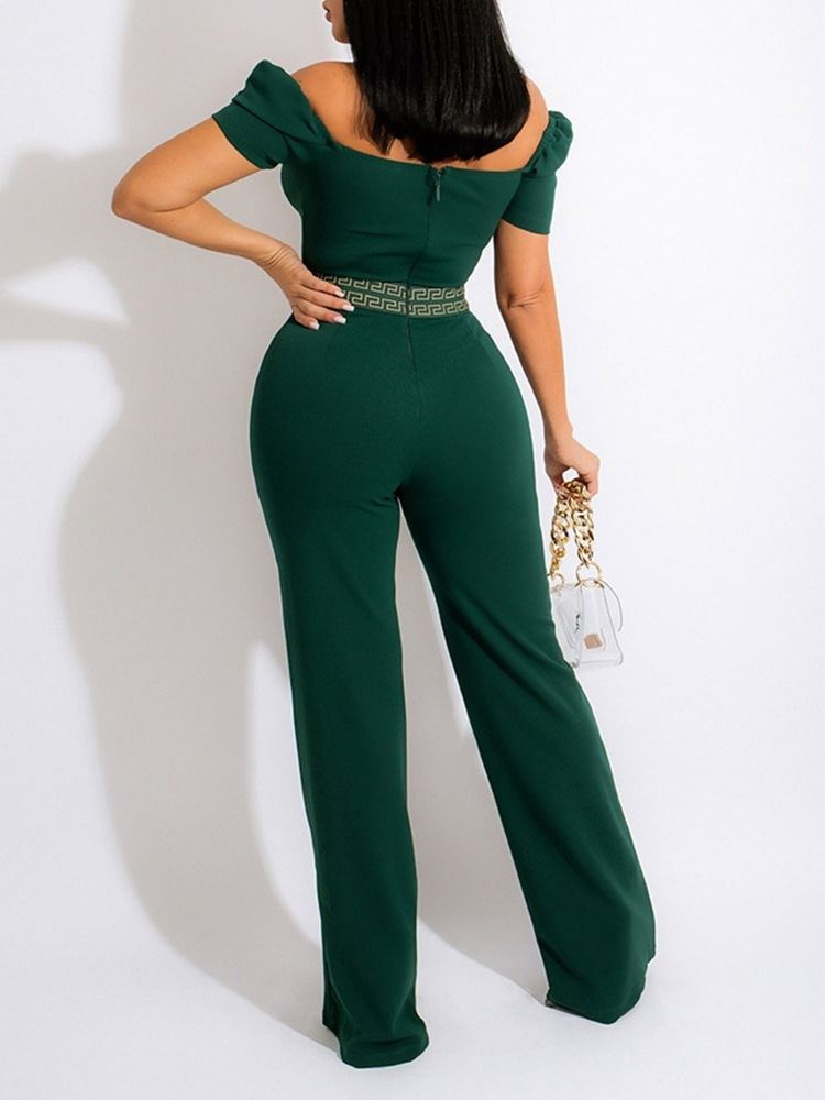 Full Lengde Western Slim Mid Waist Jumpsuit