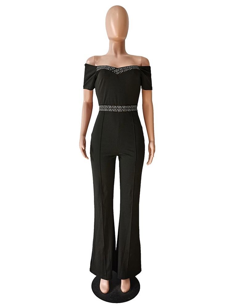 Full Lengde Western Slim Mid Waist Jumpsuit