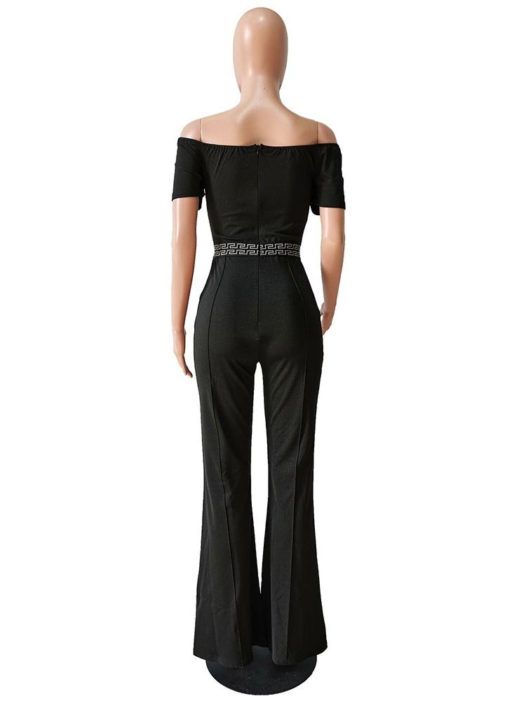 Full Lengde Western Slim Mid Waist Jumpsuit