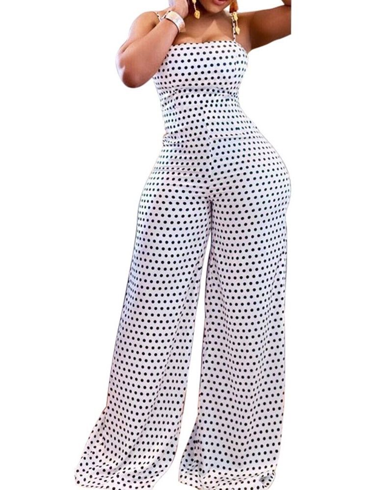 Mote Polka Dots Slim Jumpsuit I Full Lengde