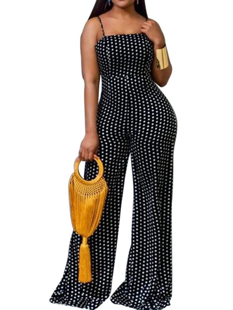 Mote Polka Dots Slim Jumpsuit I Full Lengde