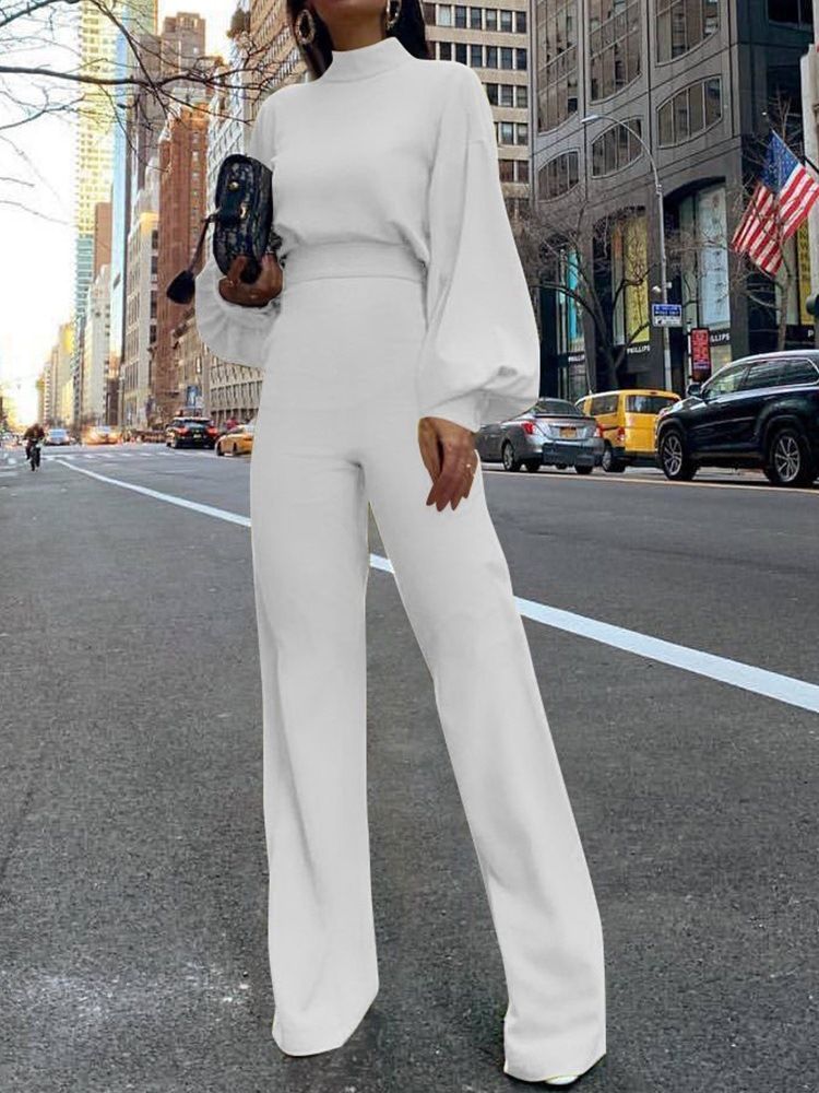 Mote Vanlig Full Lengde Slim Jumpsuit