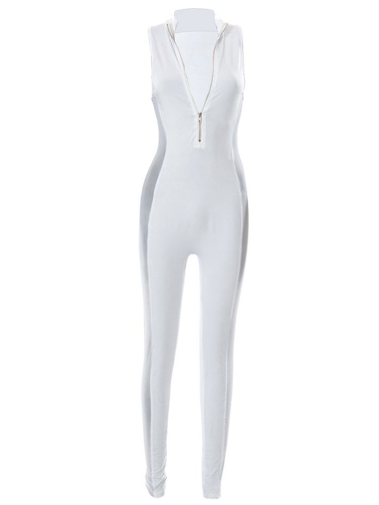 Sexy Gjennomsiktig Skinny Jumpsuit I Full Lengde