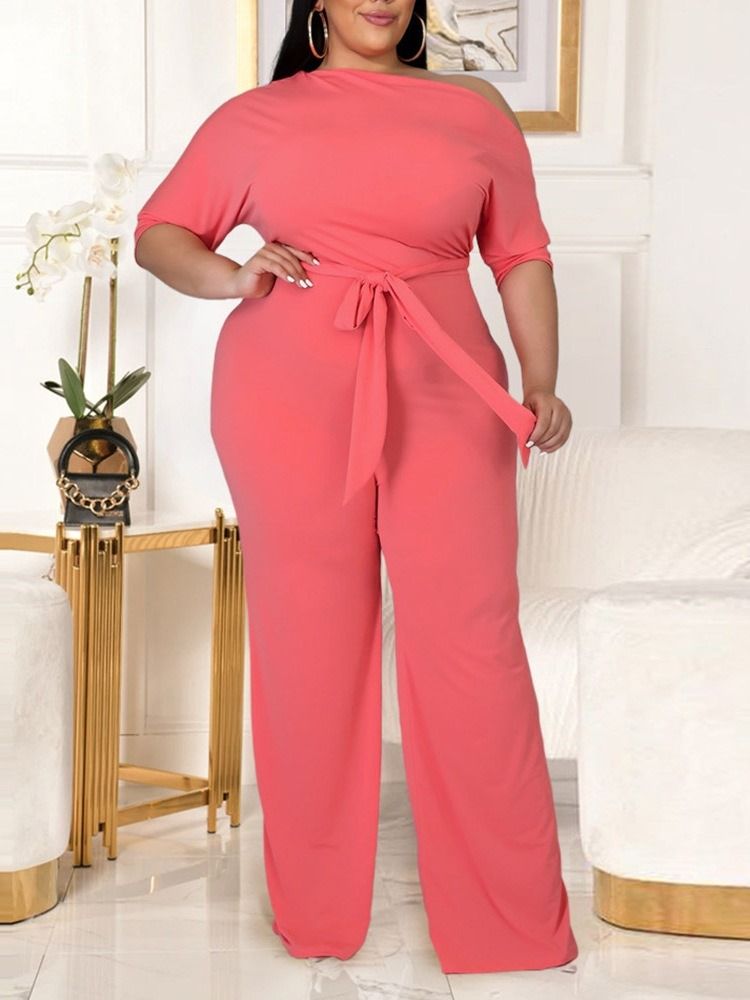 Vanlig Full Lengde Mote Brede Ben Lav Midje Jumpsuit For Kvinner