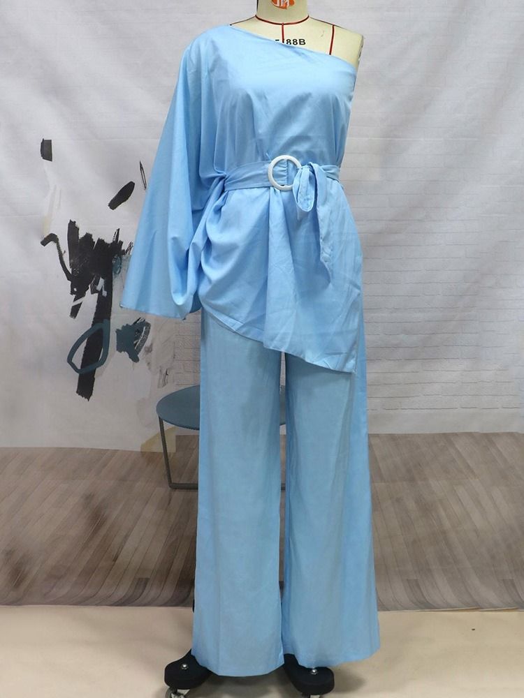 Vanlig Full Lengde Western Løs Jumpsuit Med Høy Midje