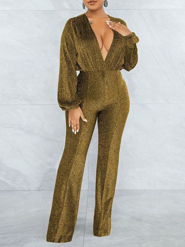 Vanlig Sexy Full Lengde Rett Høy Midje Jumpsuit