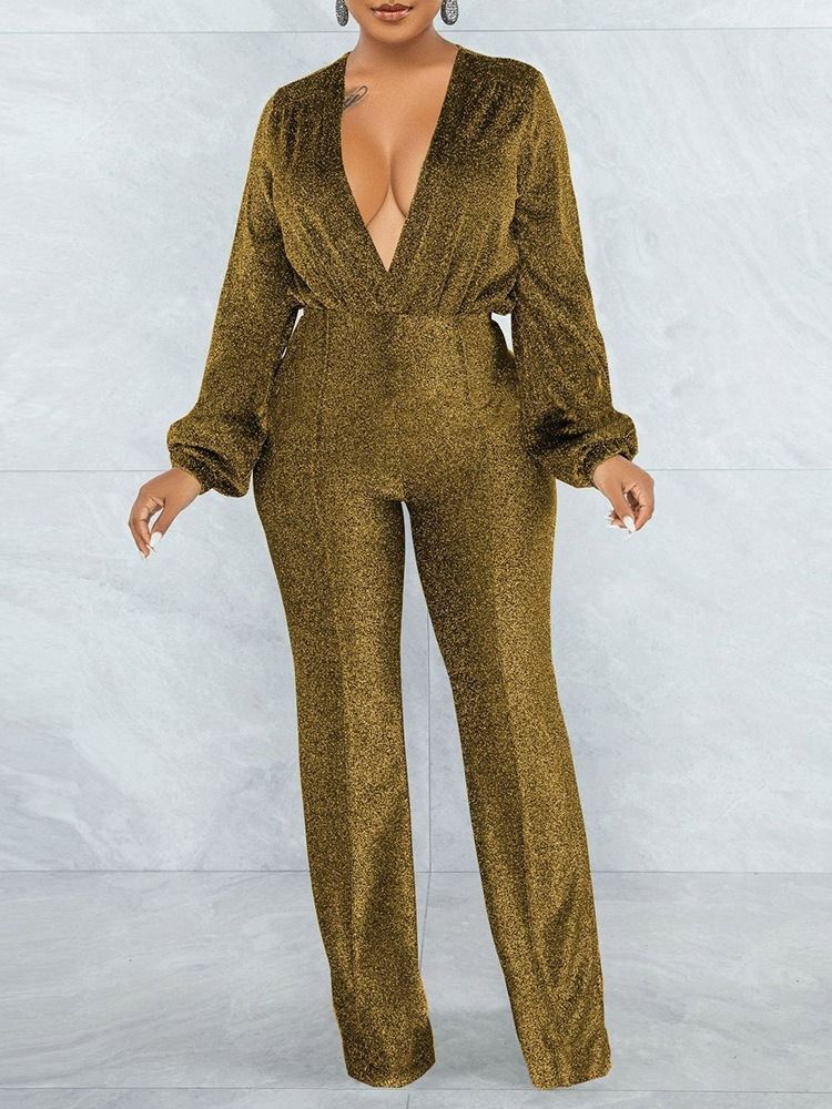 Vanlig Sexy Full Lengde Rett Høy Midje Jumpsuit