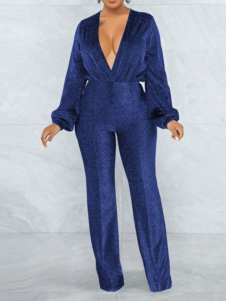 Vanlig Sexy Full Lengde Rett Høy Midje Jumpsuit