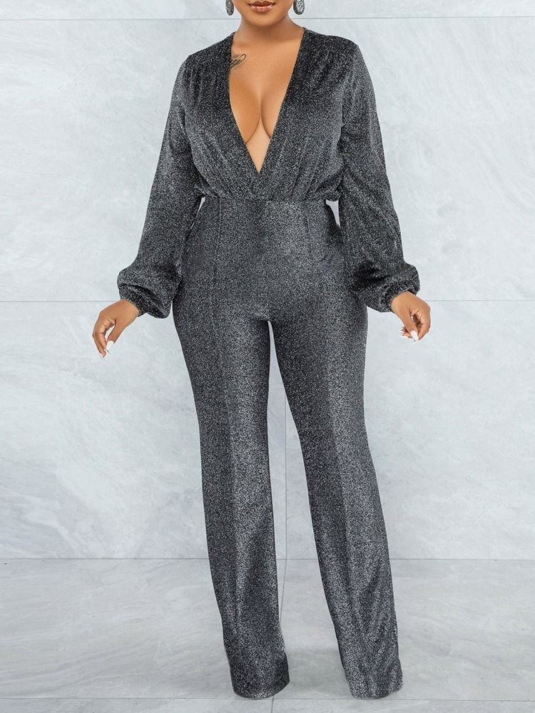 Vanlig Sexy Full Lengde Rett Høy Midje Jumpsuit