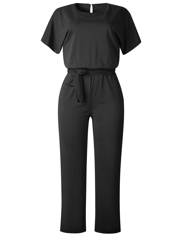 Western Hellengde Blonder Rett Slank Jumpsuit For Kvinner